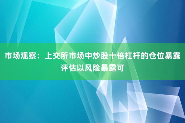 市场观察：上交所市场中炒股十倍杠杆的仓位暴露评估以风险暴露可