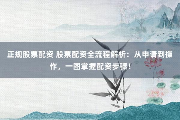 正规股票配资 股票配资全流程解析：从申请到操作，一图掌握配资步骤！