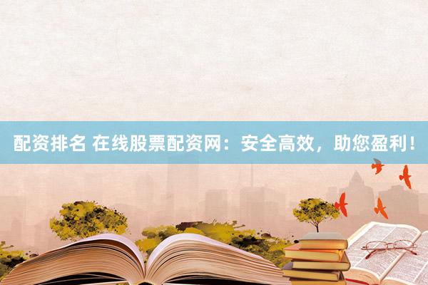 配资排名 在线股票配资网：安全高效，助您盈利！