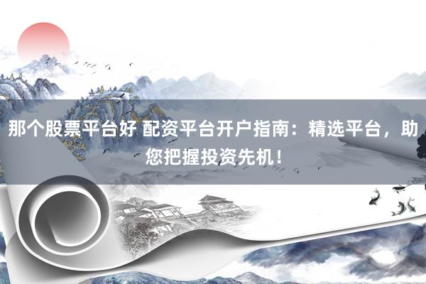 那个股票平台好 配资平台开户指南：精选平台，助您把握投资先机！